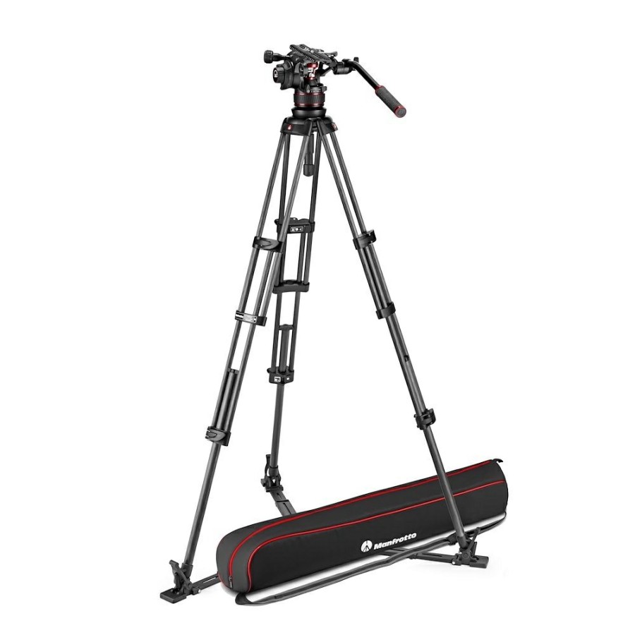 Manfrotto | Kit Video Nitrotech 612, Treppiede Tubo Doppio Carbonio