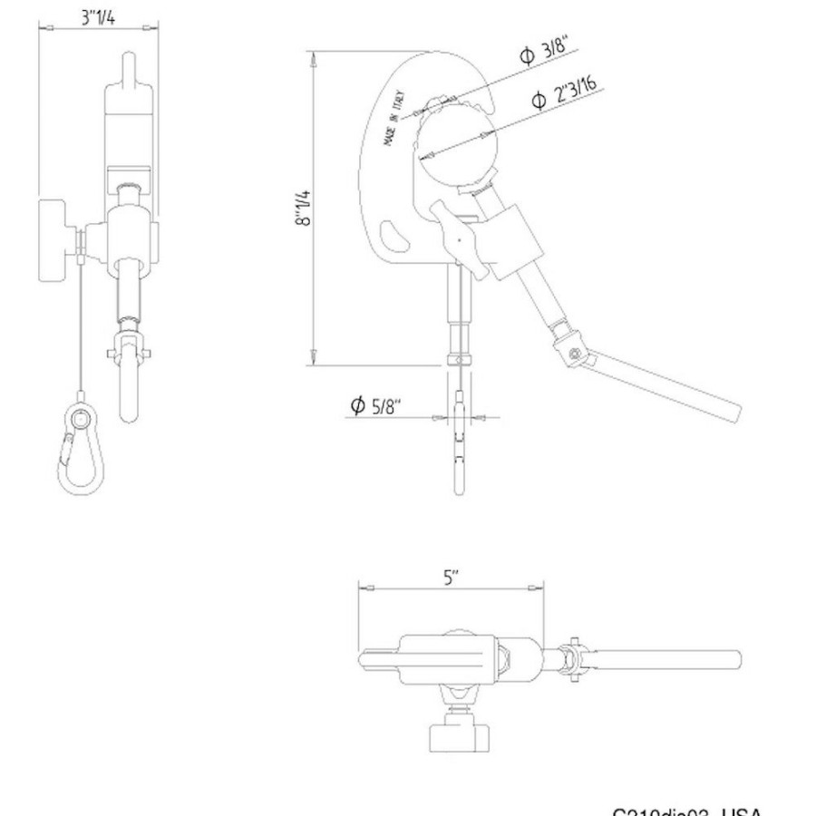 Manfrotto | Avenger Morsetto Baby Pipe Con Perno 16Mm E Leva A T