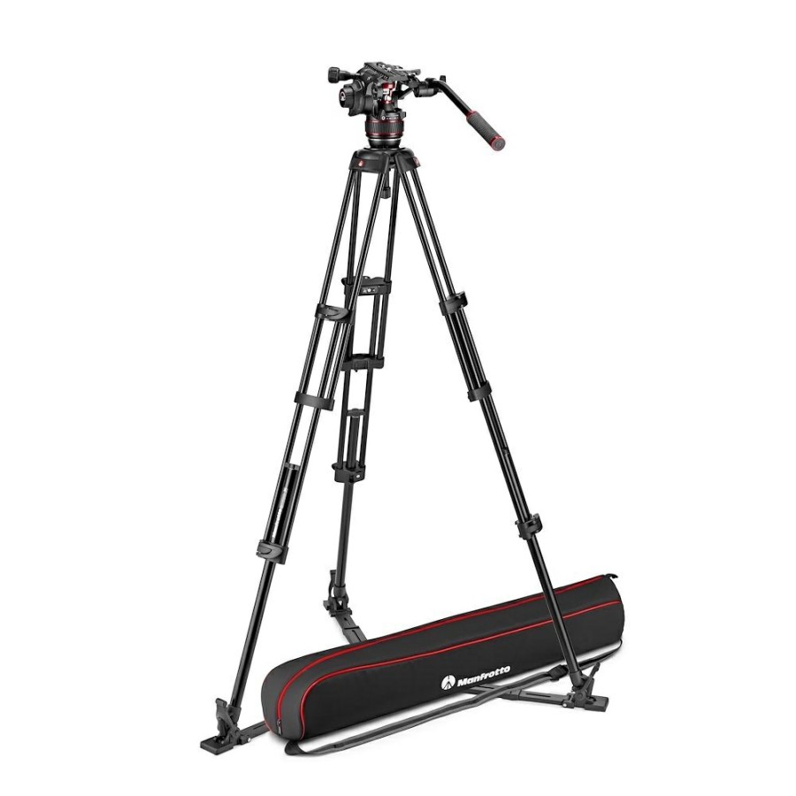 Manfrotto | Kit Video Nitrotech 608, Treppiede A Doppio Tubo Alluminio