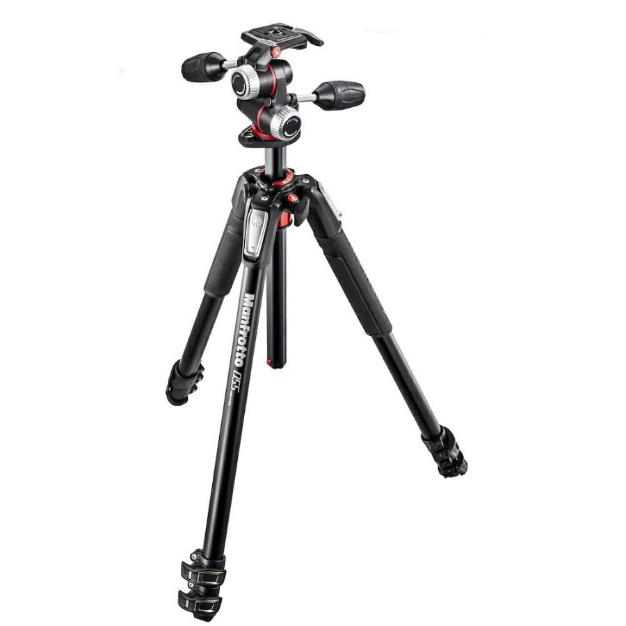 Manfrotto | Kit 055 A 3 Sezioni Alluminio Con Testa A 3 Vie