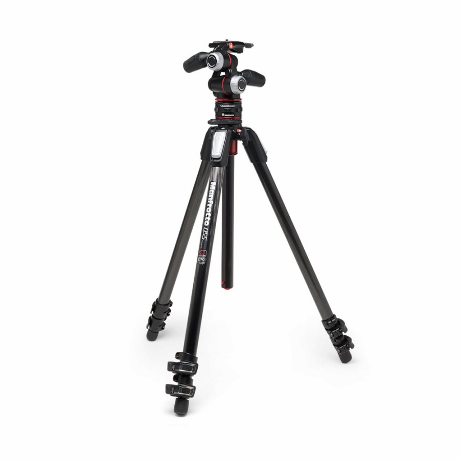 Manfrotto | Treppiede 055 In Carbonio 3 Sezioni Con Testa A 3 Vie + Move