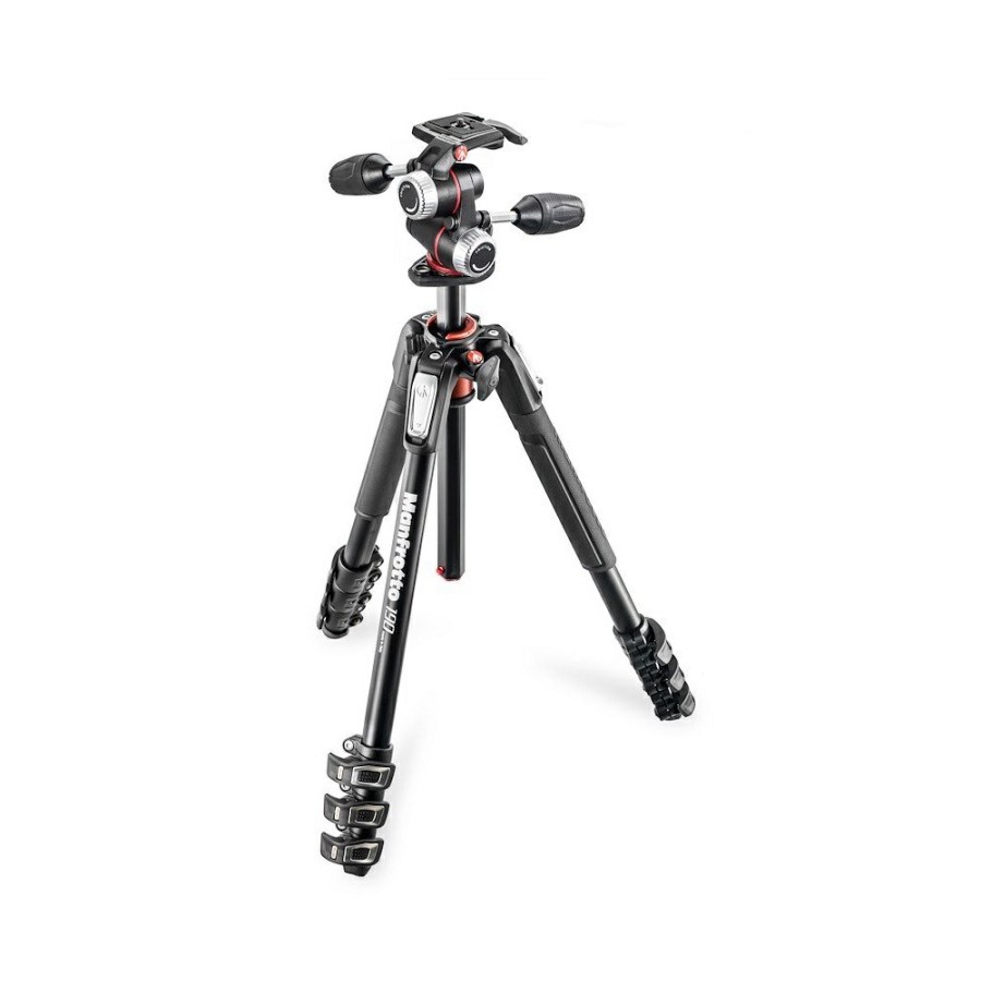 Manfrotto | Kit Serie 190 A 4 Sezioni Alluminio Con Testa A 3 Vie