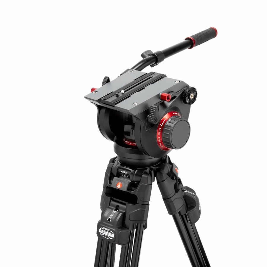 Manfrotto | Manfrotto 509 Pro Testa Video E Treppiede 645 Fast Twin Alu