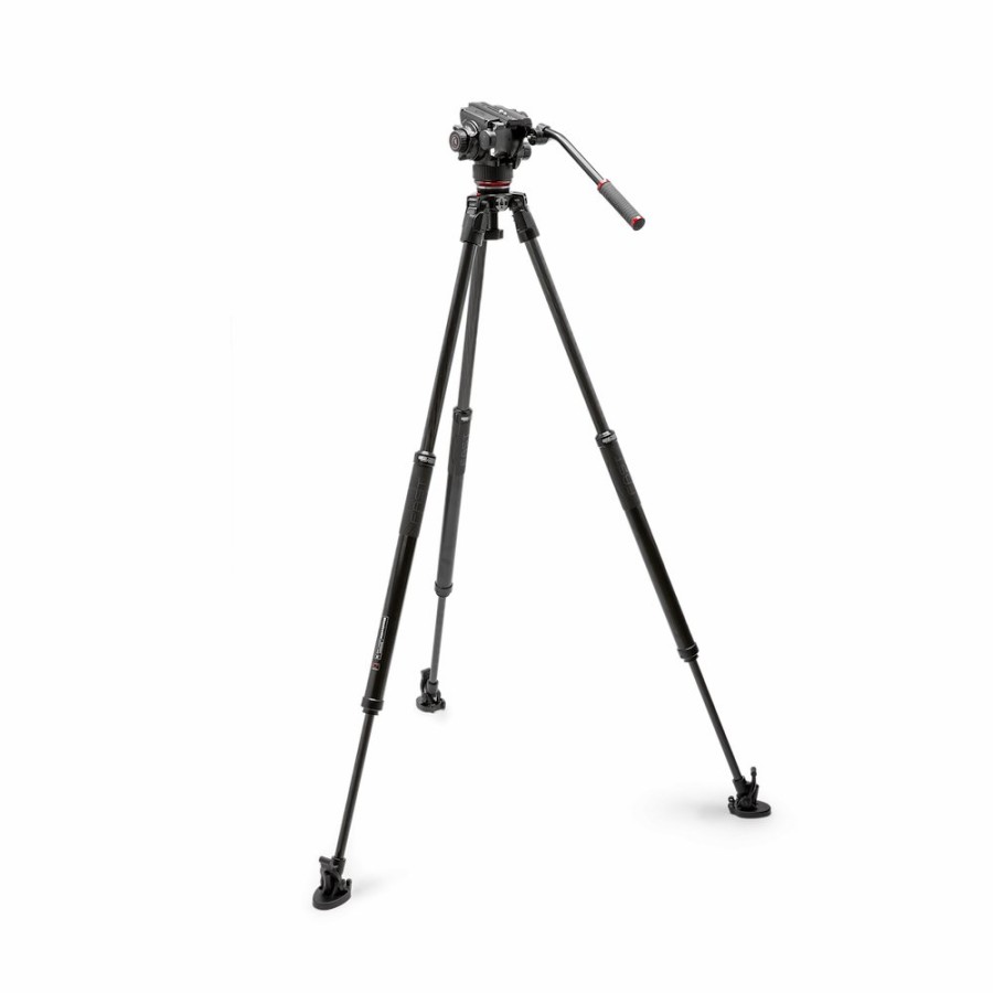 Manfrotto | Testa Video Fluida 504X Con Treppiede Tubo Singolo 635 Fast